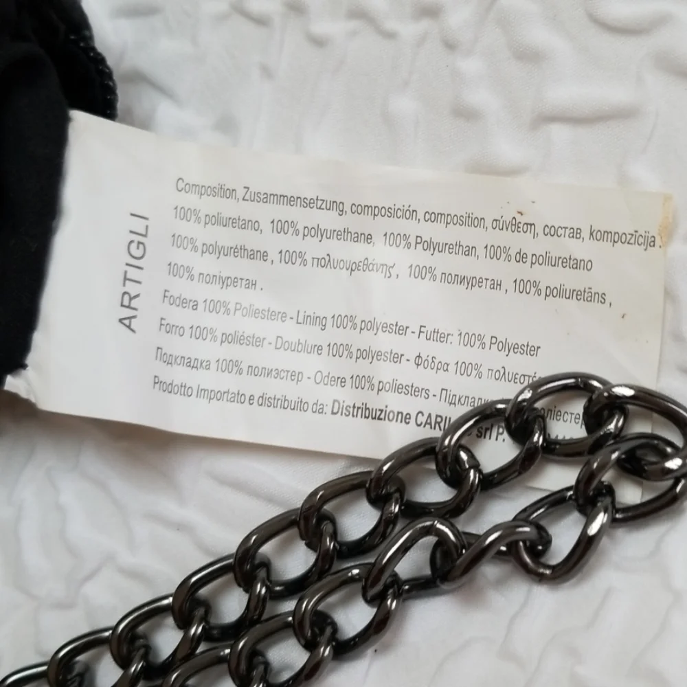 Artigli black gray Wristlet with chain